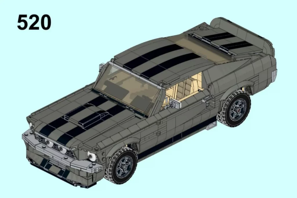 Image from free PDF instructions for the Lego Shelby GT500 Build